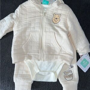 Disney Cream Winnie the Pooh Kids Matching Set